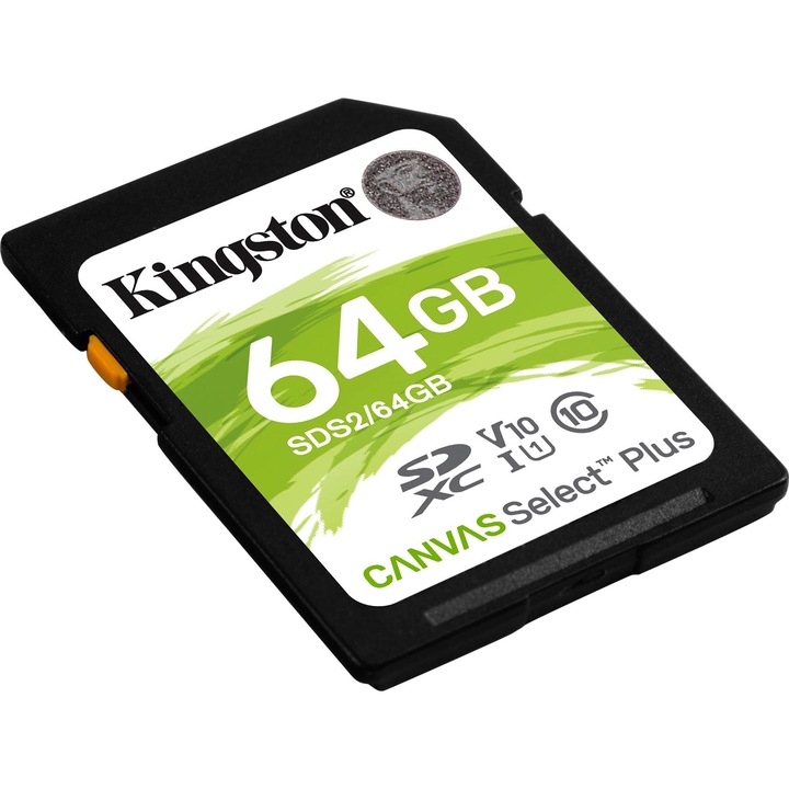 Карта памет Kingston SDXC Canvas Select Plus 100R, 64GB, Class 10, UHS-I U1 V10