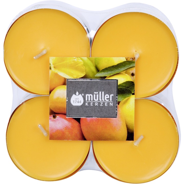 Комплект от 8 ароматни свещи - екзотични плодове