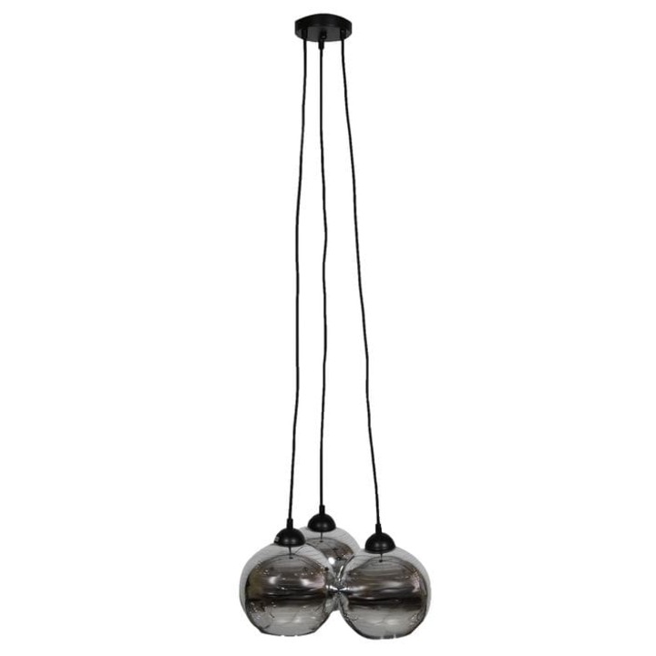 Полилей Candellux Triоo,3x60W E27, Черен/Хром