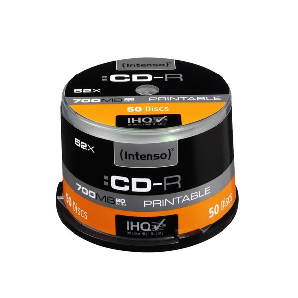 Mediu de stocare Intenso CD-R Printable 700MB 50 Cake Box