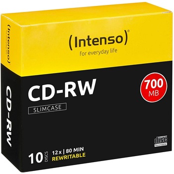 Mediu stocare Intenso CD-RW 700MB 10 Slim Case Mediu stocare Intenso CD-RW 700MB 10 Slim Case