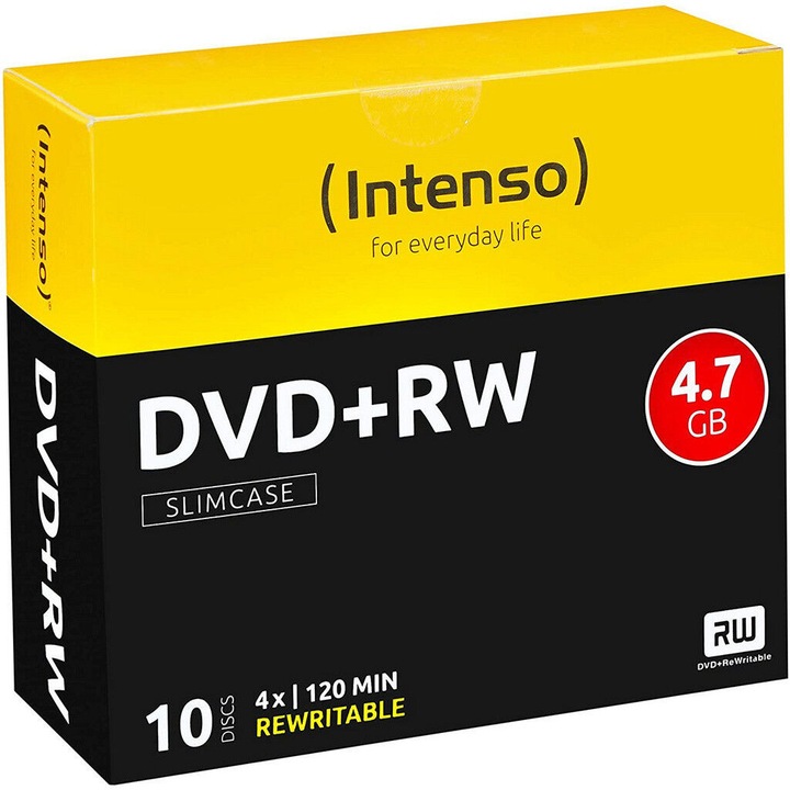 Mediu stocare Intenso DVD+RW 4,7GB 10 Slim Case
