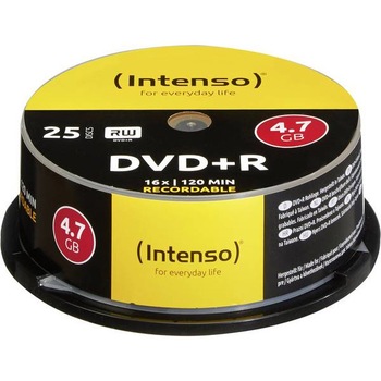 Mediu stocare Intenso DVD+R 47GB 16x, 25 Cake Box Mediu stocare Intenso DVD+R 47GB 16x, 25 Cake Box