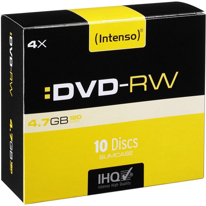 Mediu stocare Intenso DVD-RW 4,7GB, 10 buc, Slim Case