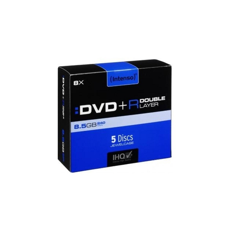 Mediu stocare Intenso DVD+R 8.5GB, 8x, Jewel Case, Dual Layer 5 buc