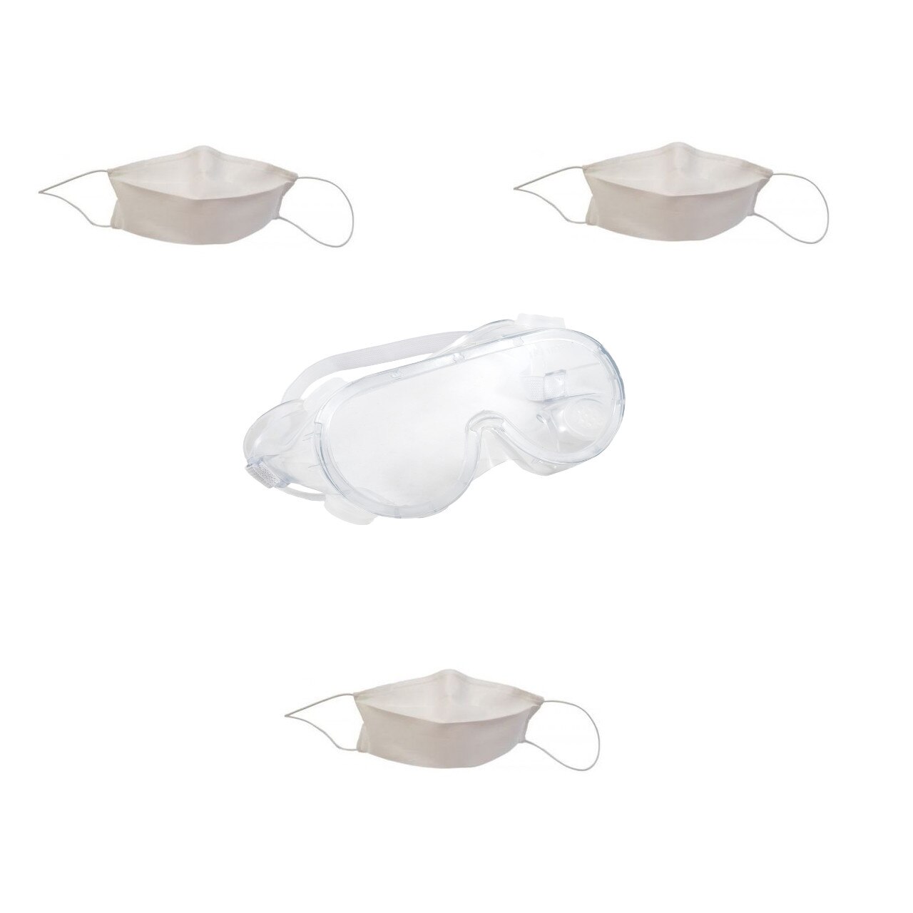 Kit protectie format din 3buc Masca Reutilizabila, 1buc Ochelari EVO