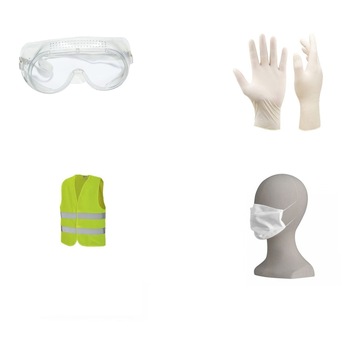 Kit protectie format din 1buc Masca, 1buc Ochelari, 1buc Vesta reflectorizanta, pereche manusi latex EVO Kit protectie format din 1buc Masca, 1buc Ochelari, 1buc Vesta reflectorizanta, pereche manusi latex EVO