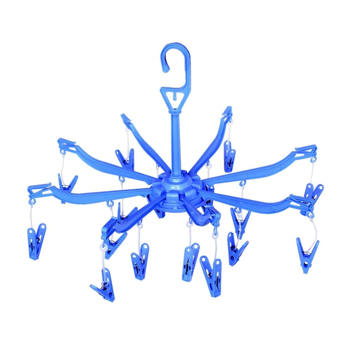 Uscator circular pentru sosete din plastic cu 16 carlige