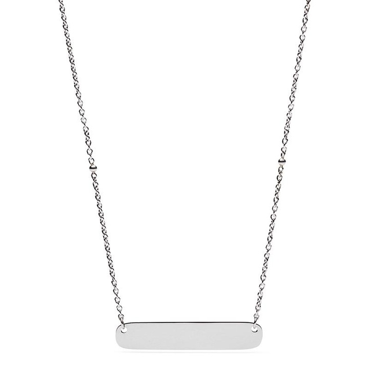 Colier Fossil Classic JF02967040, Argintiu