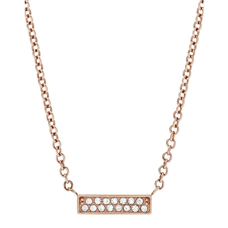 Colier Fossil Vintage Glitz JF03031791, Rose gold