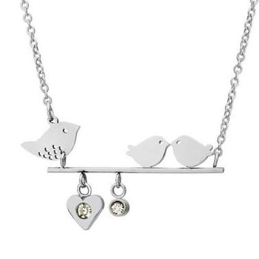 Colier Manoki WA340, dama, inox, argintiu, lungime 45cm