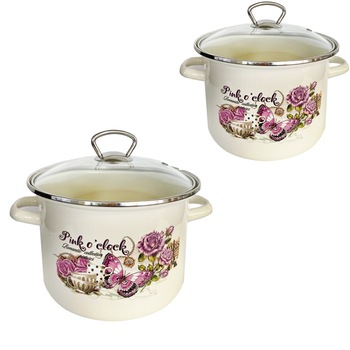 Set 2 oale cu capac sticla RAKI PINK OF TIME 3L, 5,5L Set 2 oale cu capac sticla RAKI PINK OF TIME 3L, 5,5L