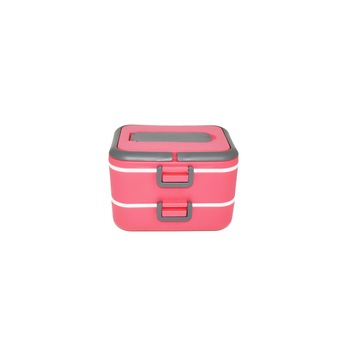 Caserola cu 2 compartimente si lingura D3151, culoare Roz, 18.5x15.5x13 cm 1.5L Caserola cu 2 compartimente si lingura D3151, culoare Roz, 18.5x15.5x13 cm 1.5L