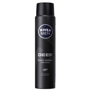 Deodorant spray Nivea Men Deep Black Carbon Dark Wood, 250 ml Deodorant spray Nivea Men Deep Black Carbon Dark Wood, 250 ml