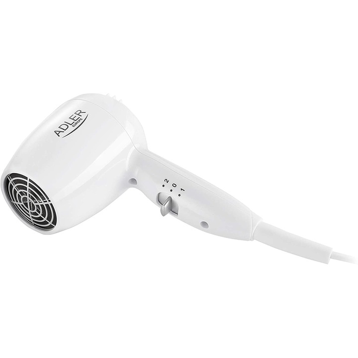 Uscator de par Adler AD 2252, 1600W, pentru hotel si piscina, montare pe perete, 2 trepte, 2 viteze, alb
