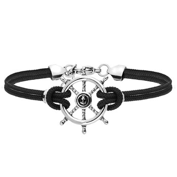 Bratara Manoki BA619, barbateasca, bumbac, otel, lungime 23cm, reglabila Bratara Manoki BA619, barbateasca, bumbac, otel, lungime 23cm, reglabila