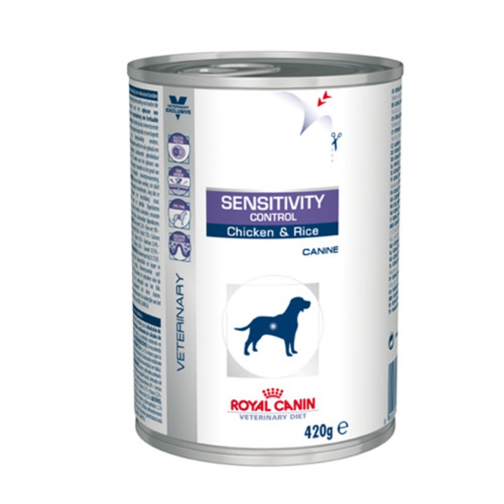 Hrana dietetica pentru caine, Royal Canin Sensitivity Control Pui si Orez 420 g