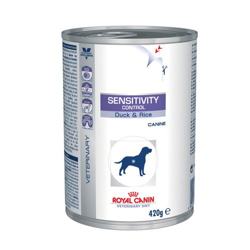 Hrana dietetica pentru caini, Royal Canin Sensitivity Control cu Rata si Orez 420 g