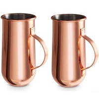 Set 2 Cani Inalte VonShef Set 2 Cani Inalte VonShef 1000092 , Fabricate din Otel Inoxidabil si Cupru, Perfecte pt cafea, Fabricate din Otel Inoxidabil si Cupru, Perfecte pt cafea