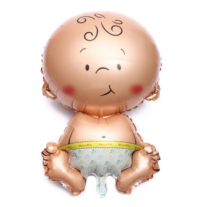 Balon folie bebe baiat pentru botez, Baby Shower Boy 79x49 cm, It's Party Time