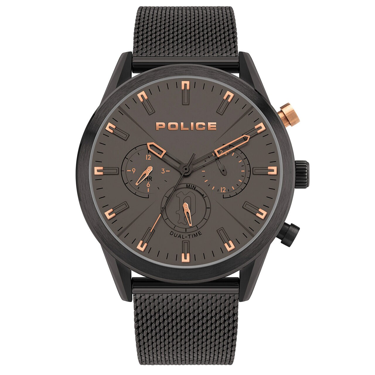 Ceas barbatesc Police PL16021JSB.79mm, Silfra, 45mm, 5ATM, Negru