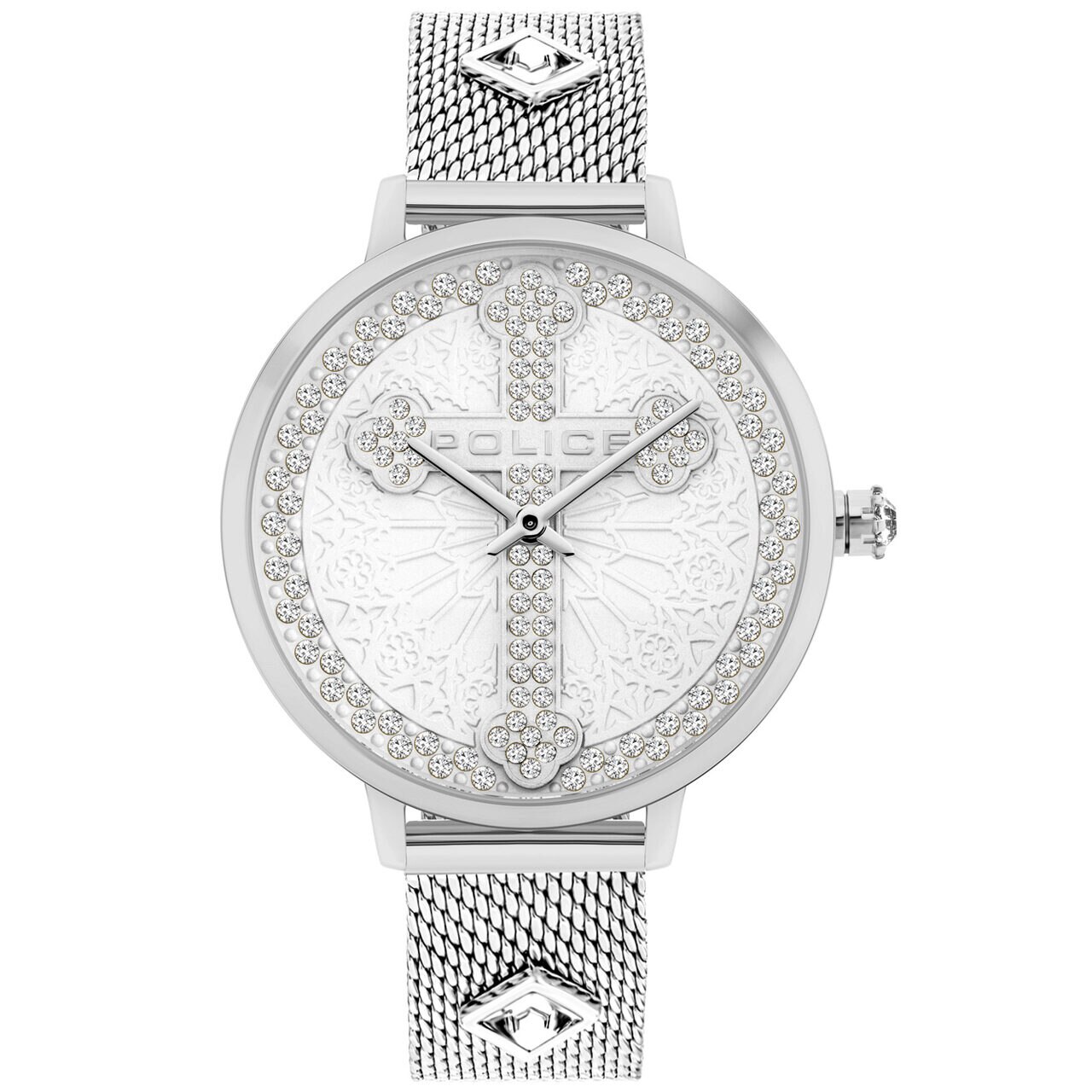 Ceas de dama Police PL16031MS.04MMA Socotra, 36mm, 3ATM, Argintiu
