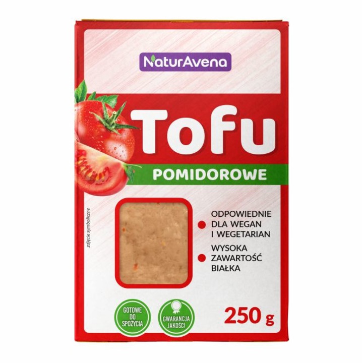 Tofu cu rosii - cub 250g 100 % natural