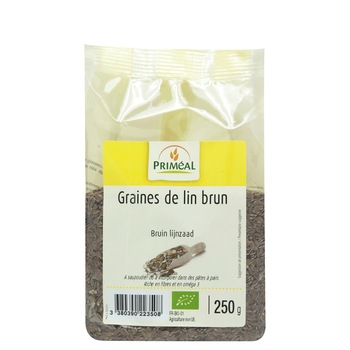 Seminte de in brun, 250g, Primeal Seminte de in brun, 250g, Primeal