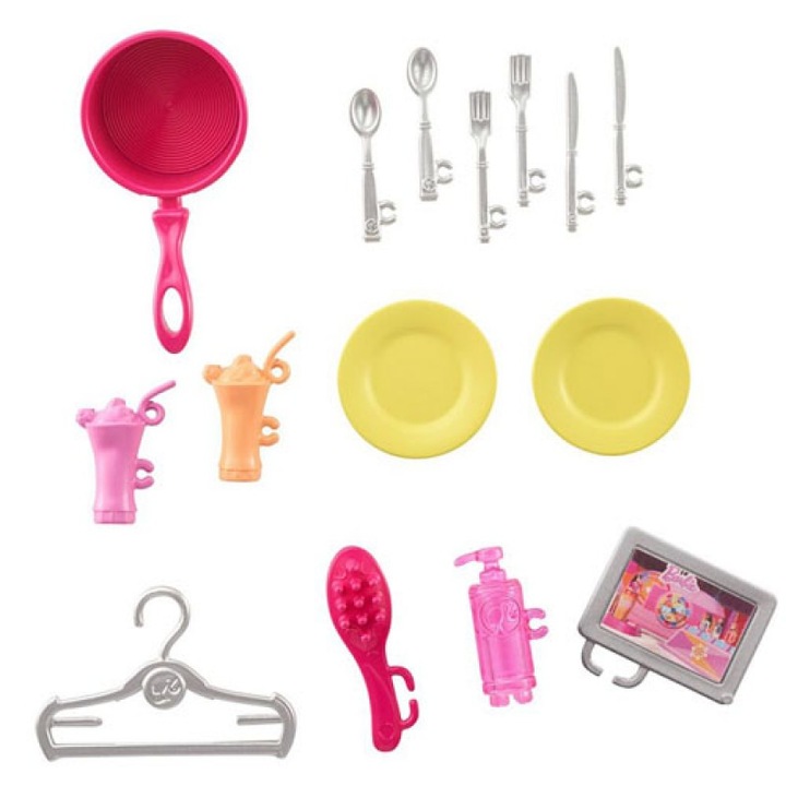 Къща за кукли тип куфар с кукла Barbie Everyday, 53x13x32 cm, многоцветен