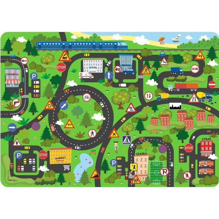 Plansa birou, Henry, Model indicatoare rutiere, Carton plastifiat, Multicolor