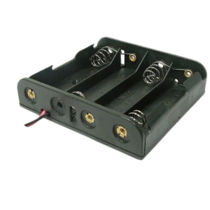 Soclu pentru 4 baterii R6, AA - 402421