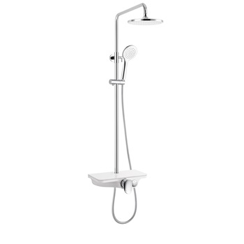 Set de dus Crom - Alb 121x28x55 cm Set de dus Crom - Alb 121x28x55 cm