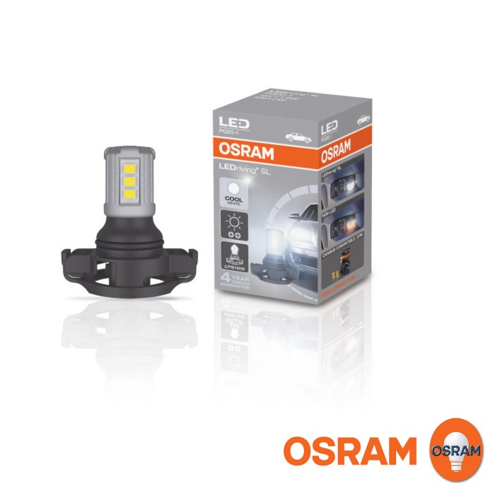 LED крушка PS19W Osram LEDriving Standart, 3301CW 1,8W 12V PG20-1 FS1 6000K 1бр.