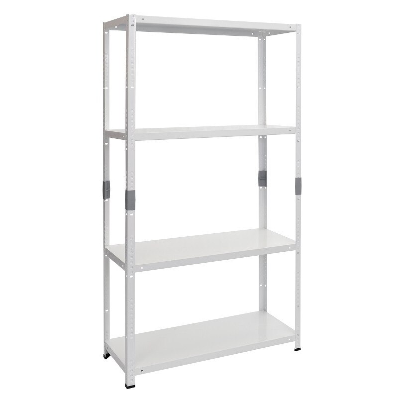 Raft Metalic Eco 150 x 75 x 30 / 4 rafturi portanta 75 kg alb