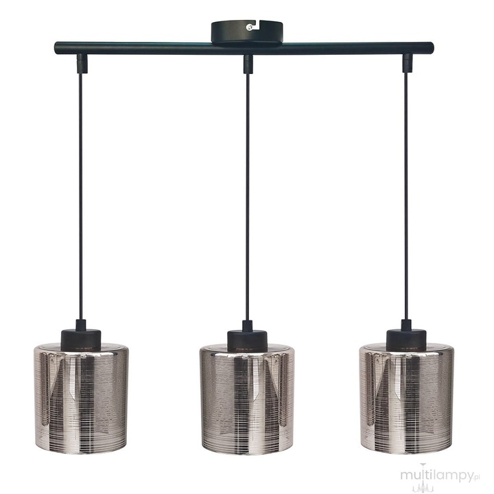 Полилей Candellux Cox,3x60W E27, Черен/Хром