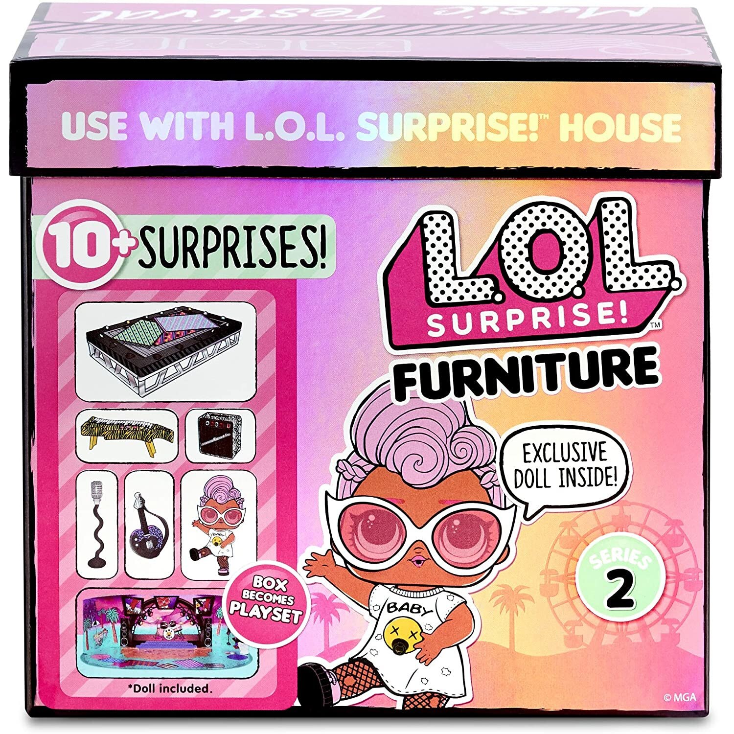 Set L.O.L. Surprise Furniture Papusa si accesorii , Music Festival