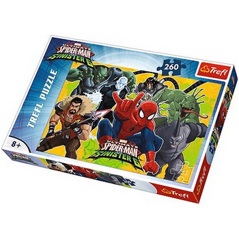 Puzzle Trefl, Spiderman in actiune, 260 piese Puzzle Trefl, Spiderman in actiune, 260 piese