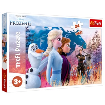 Puzzle Maxi Trefl, Disney Frozen II, Calatoria magica, 24 piese Puzzle Maxi Trefl, Disney Frozen II, Calatoria magica, 24 piese
