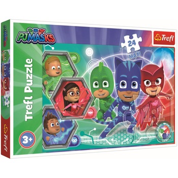 Puzzle Maxi Trefl, Eroi in pijamale, 24 piese Puzzle Maxi Trefl, Eroi in pijamale, 24 piese