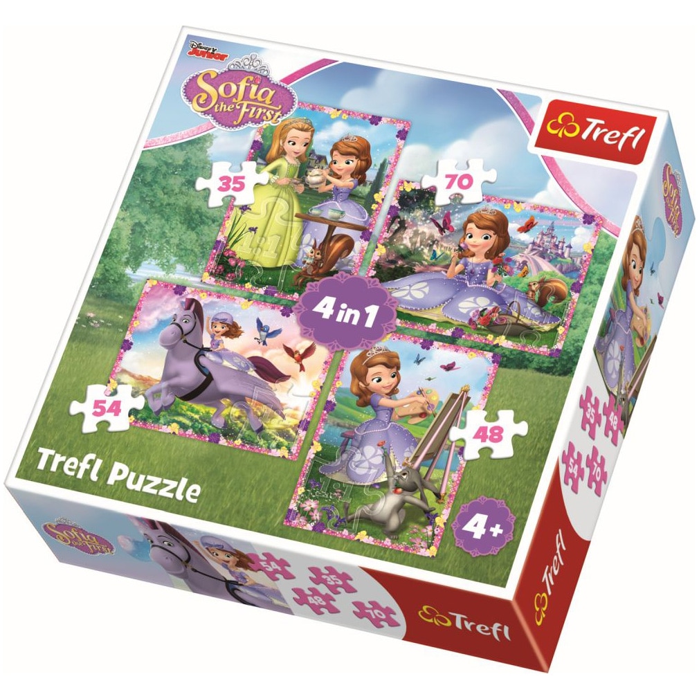 Puzzle Trefl 4 in 1, Lumea Sofiei, 207 piese