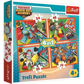 Puzzle Trefl 4 in 1, Academia Transformers, 207 piese Puzzle Trefl 4 in 1, Academia Transformers, 207 piese