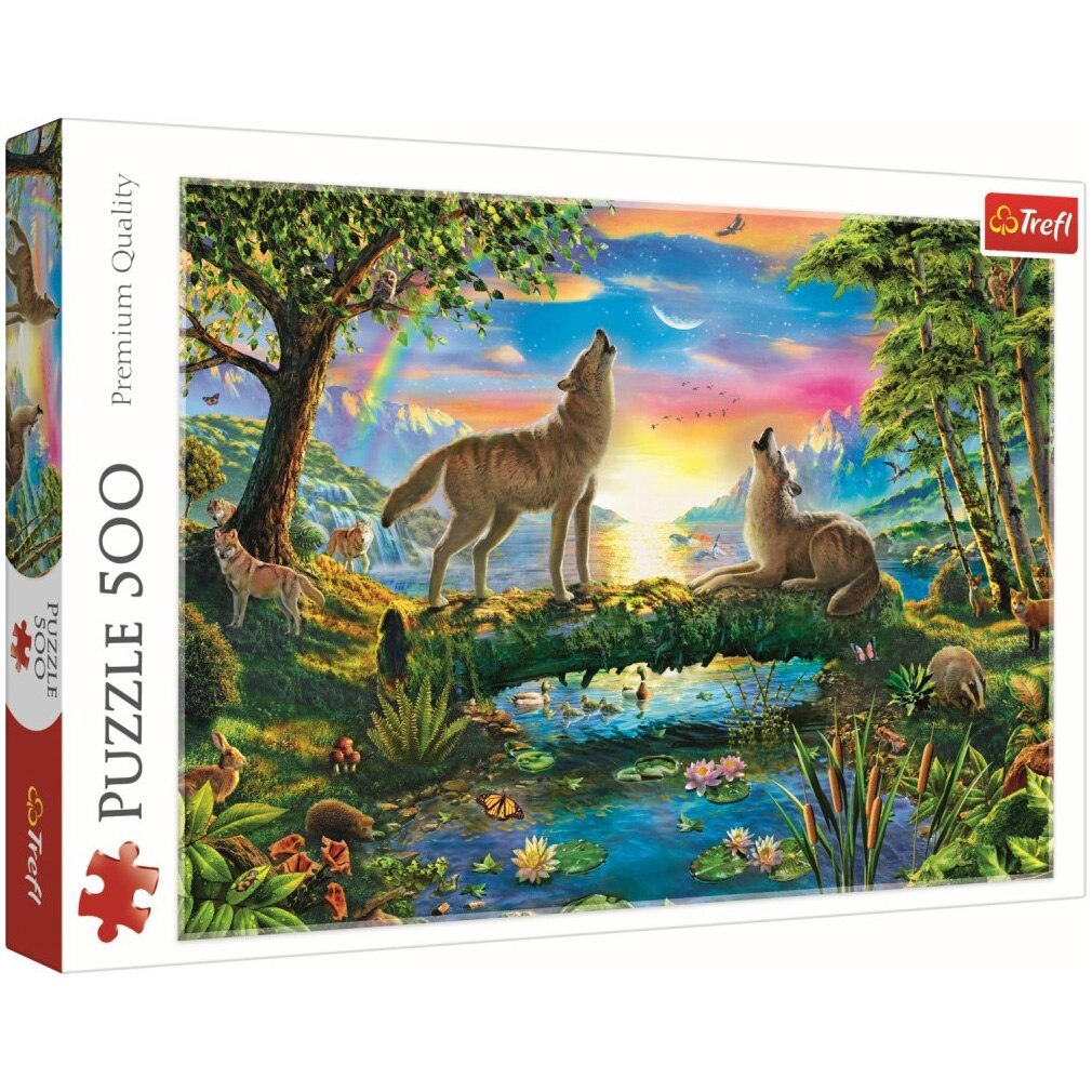 Puzzle Trefl, Lupi in natura, 500 piese