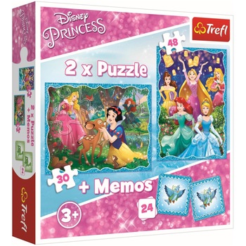 Puzzle Trefl 2 in 1, Minunata lume a Printeselor Disney, 78 piese Puzzle Trefl 2 in 1, Minunata lume a Printeselor Disney, 78 piese