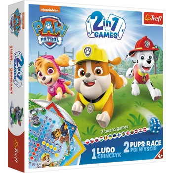 Joc Trefl 2 in 1, Paw Patrol - Ludo si Cursa Catelusilor Joc Trefl 2 in 1, Paw Patrol - Ludo si Cursa Catelusilor