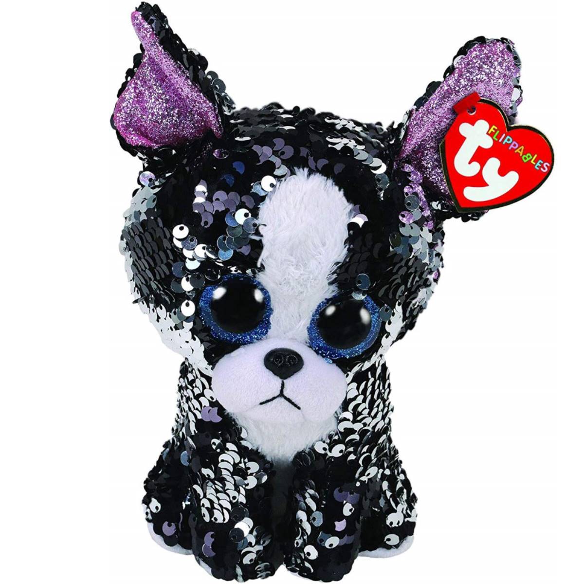 Jucarie de plus TY Plus, Terrierul Opper cu paiete, 15cm