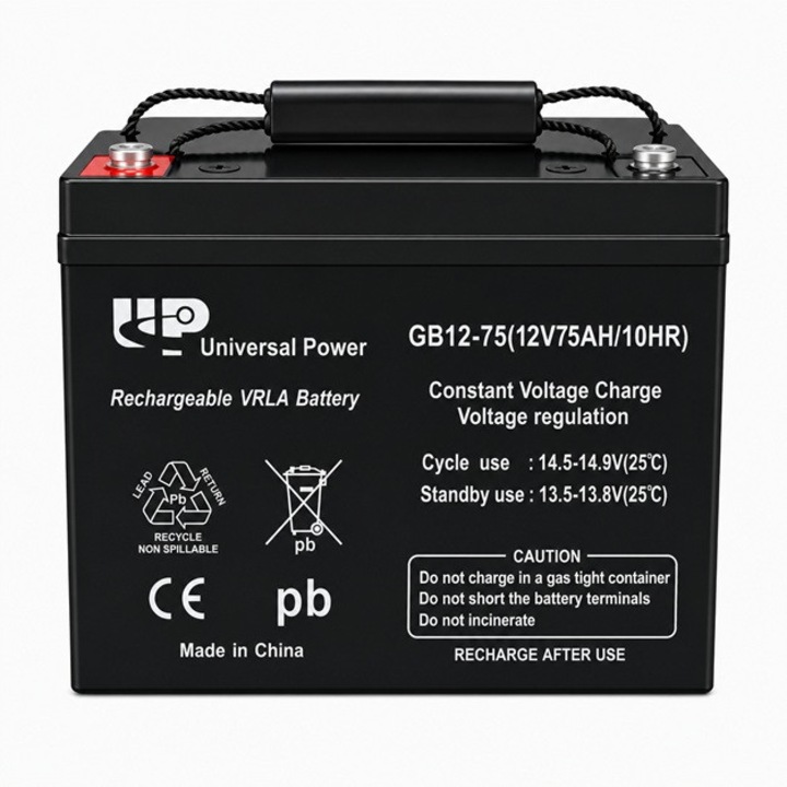 VRLA Тягов акумулатор Universal Power 12V 75Ah GB12-75