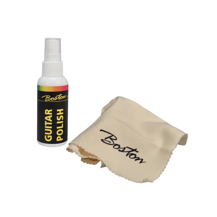 Set Kit intretinere chitara Boston BGM12 laveta si solutie de curatare