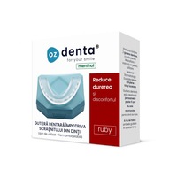 Set 2 gutiere Bruxism Oz Denta Ruby aroma Menta impotriva scrasnitului din dinti + cutie protectie