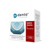 Set 2 gutiere Bruxism Oz Denta Ruby impotriva scrasnitului din dinti + cutie protectie