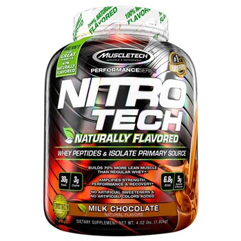 Proteina MuscleTech cu inducitori naturali, Nitro Tech Naturally Flavored, 1.82kg, Vanilie Proteina MuscleTech cu inducitori naturali, Nitro Tech Naturally Flavored, 1.82kg, Vanilie